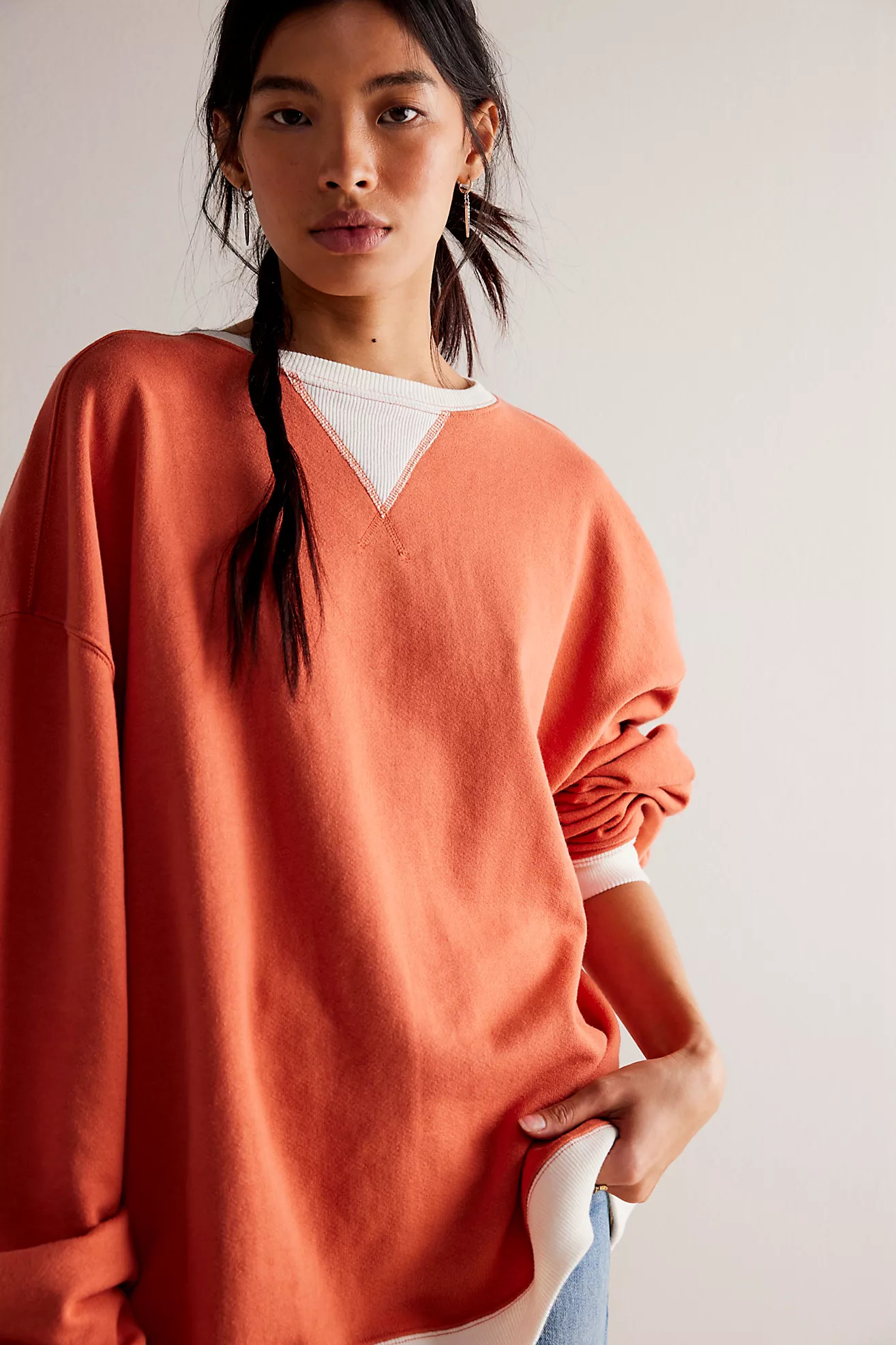 Classic Crew Colorblock Sweatshirt | Free People (Global - UK&FR Excluded)