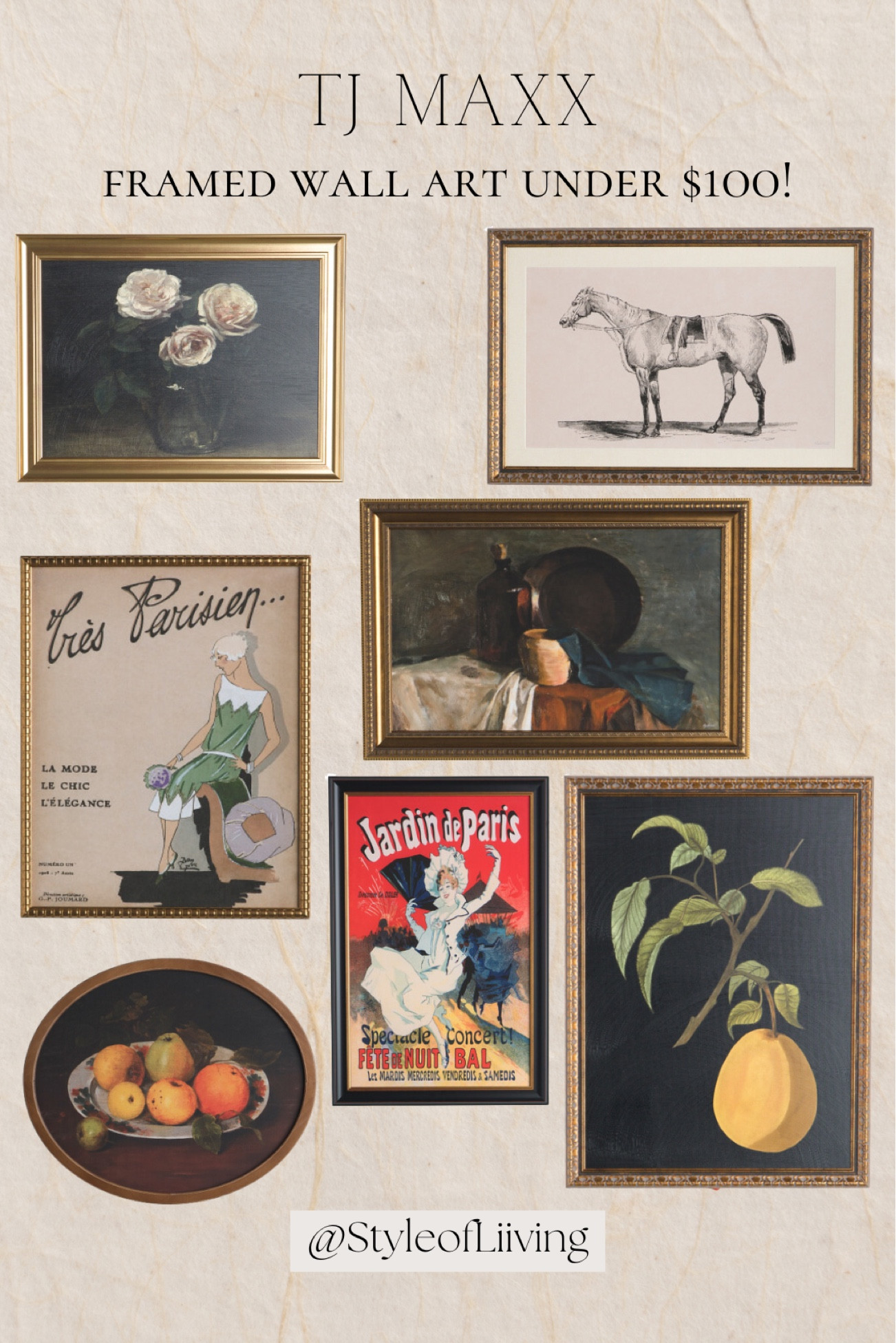TJ Maxx framed wall art less than $100! Home decor.

#LTKHome #LTKStyleTip #LTKFindsUnder100
