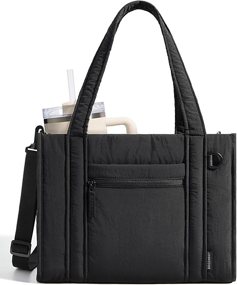 BAGSMART Small Tote Bag for Women, Crossbody Bag with Zipper, Crush Bow Purses for Travel Work Co... | Amazon (US)