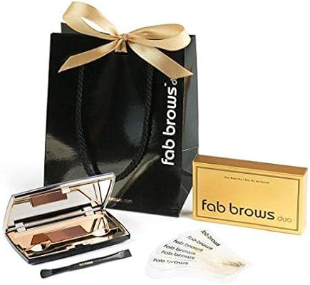 Fab Brows Duo Eyebrow Kit - Light / Medium Brown Makeup Kits Eye Brow Stencil Contour Palette Cos... | Amazon (US)