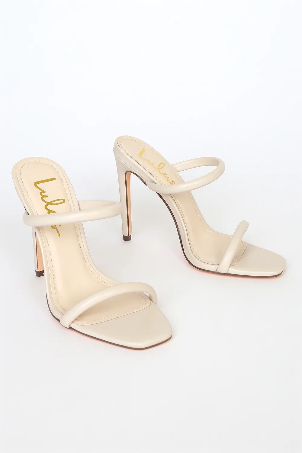 Theyaa Off White Square-Toe High Heel Sandals | Lulus (US)
