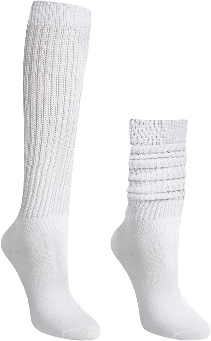 Slouch Socks Women, Long Slouchy Socks for Girls Women Scrunch Socks Scrunchie Socks Knit Socks | Amazon (US)