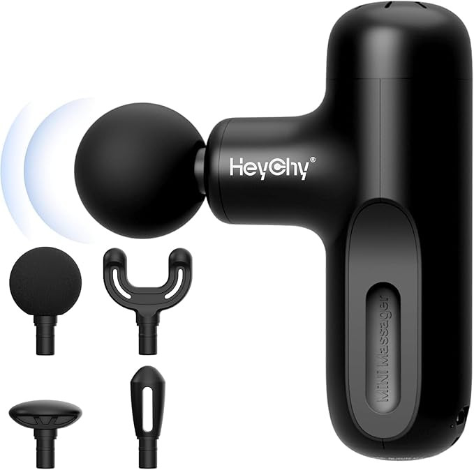 Super Mini Massage Gun Deep Tissue, Handheld Muscle Massager with 4 Heads, Percussion Travel Size... | Amazon (US)