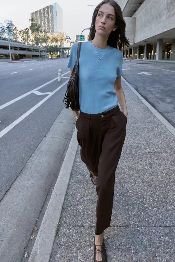 SOFT-TOUCH KNIT SHORT SLEEVE JUMPER | Zara UK