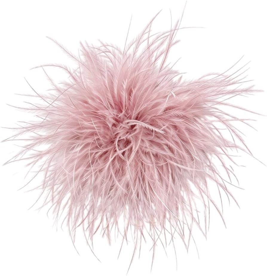 Dainty Feather Flower Large Brooch Pin for Women Men Elegant Oversized Floral Lapel Pins Shawl Dress Suit Clothes Accessories Wedding Party Dance Banquet Fashion Jewelry 150mm | Amazon (US)