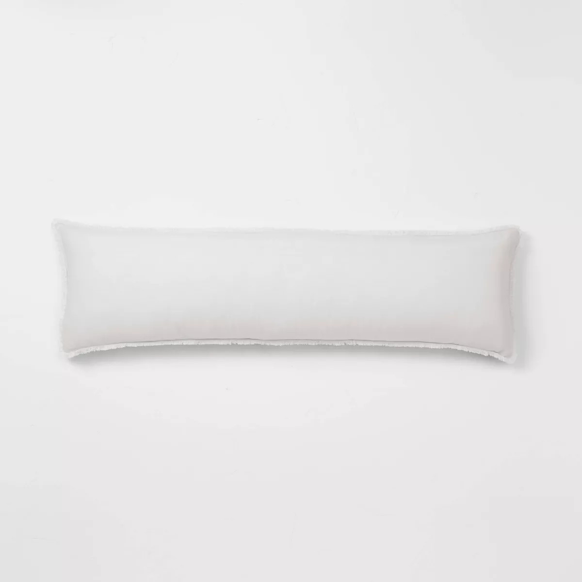 Lumbar Heavyweight Linen Blend Throw Pillow Light Gray - Casaluna™: Rectangle, Rayon Weave, Ind... | Target