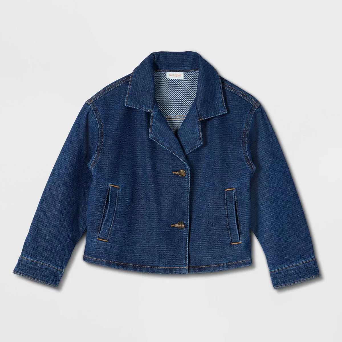 Girls' Denim Button Jacket - Cat & Jack\u2122 Dark Wash XL | Target