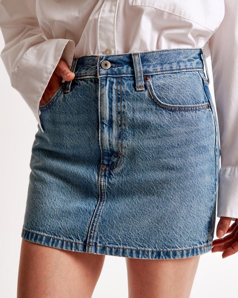 Women's Denim Mini Skirt | Women's New Arrivals | Abercrombie.com | Abercrombie & Fitch (US)