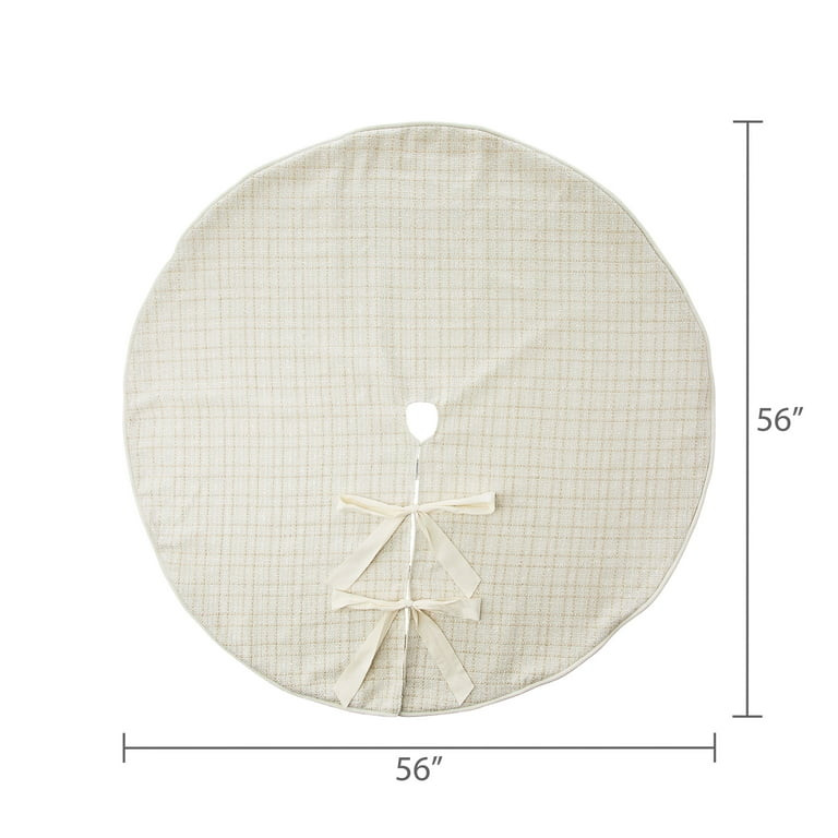 White Tweed Christmas Tree Skirt, 56", by My Texas House | Walmart (US)