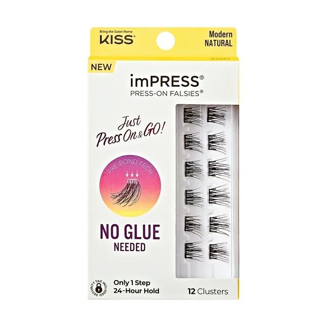 imPRESS Press-On Falsies Eyelash Clusters Minipack, Natural, Modern, 12 Ct. - Walmart.com | Walmart (US)