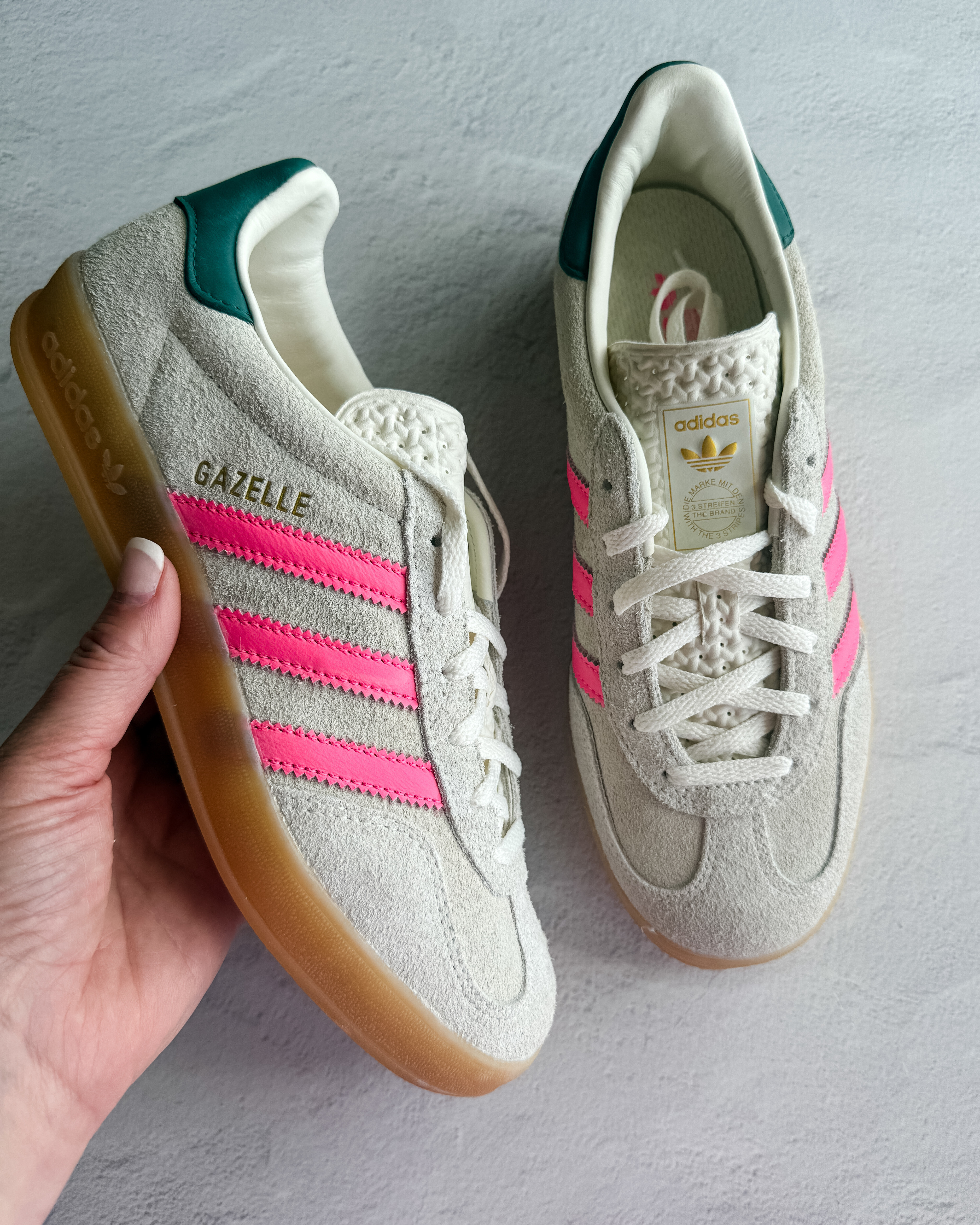 Adidas Gazelle Beige, Pink and Green Casual Summer Sneaker 

 

#LTKActive #LTKShoeCrush