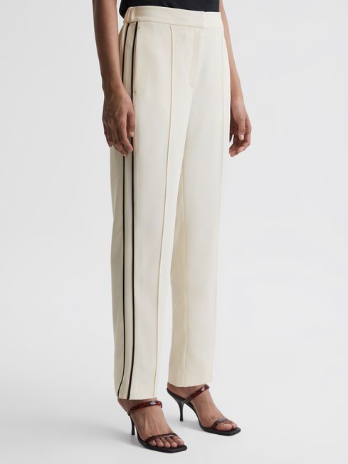 Tapered Fit Side Stripe Trousers | Reiss UK