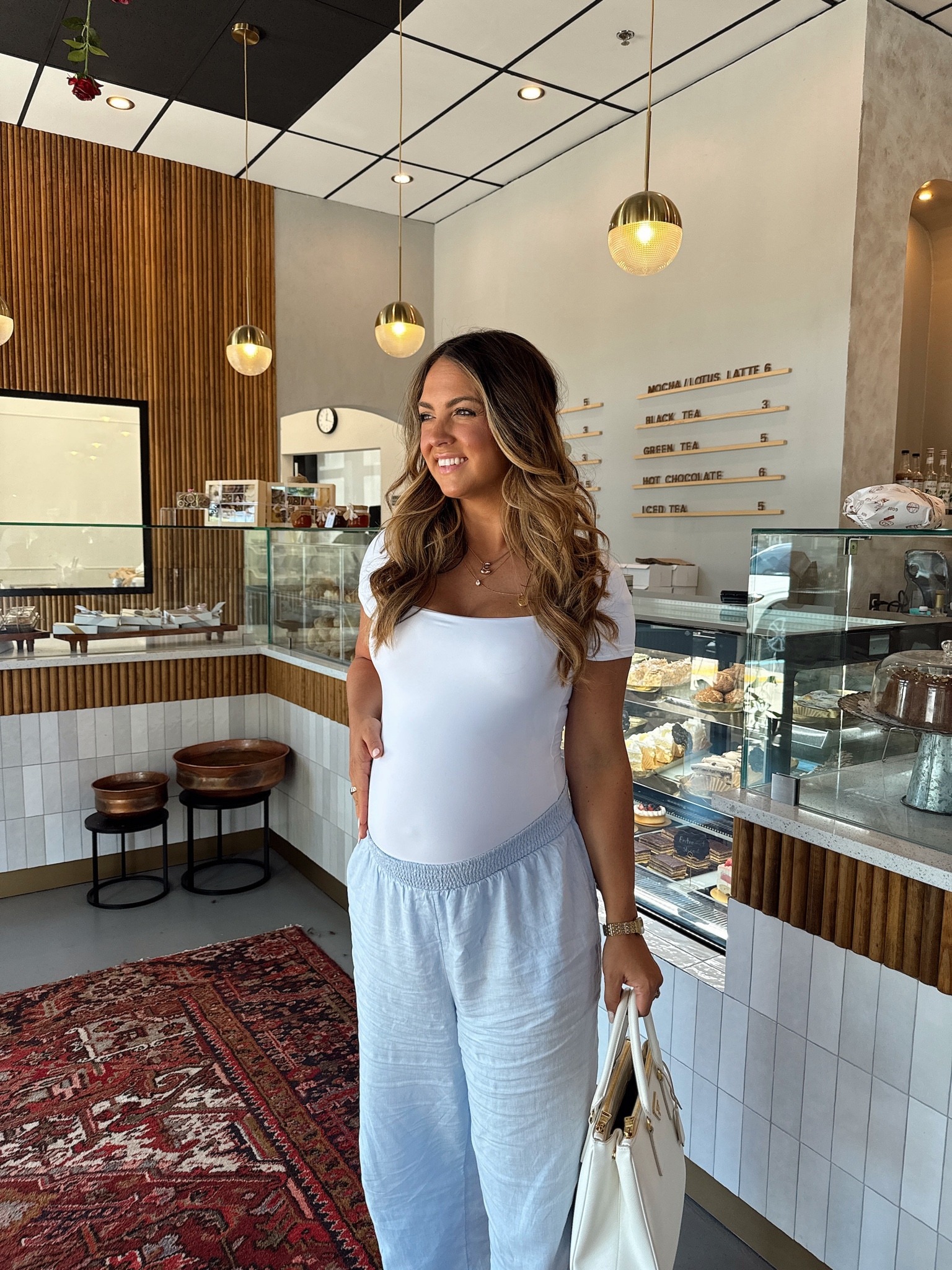 Coffee date outfit that is not maternity, but is bump friendly!!

#LTKBump