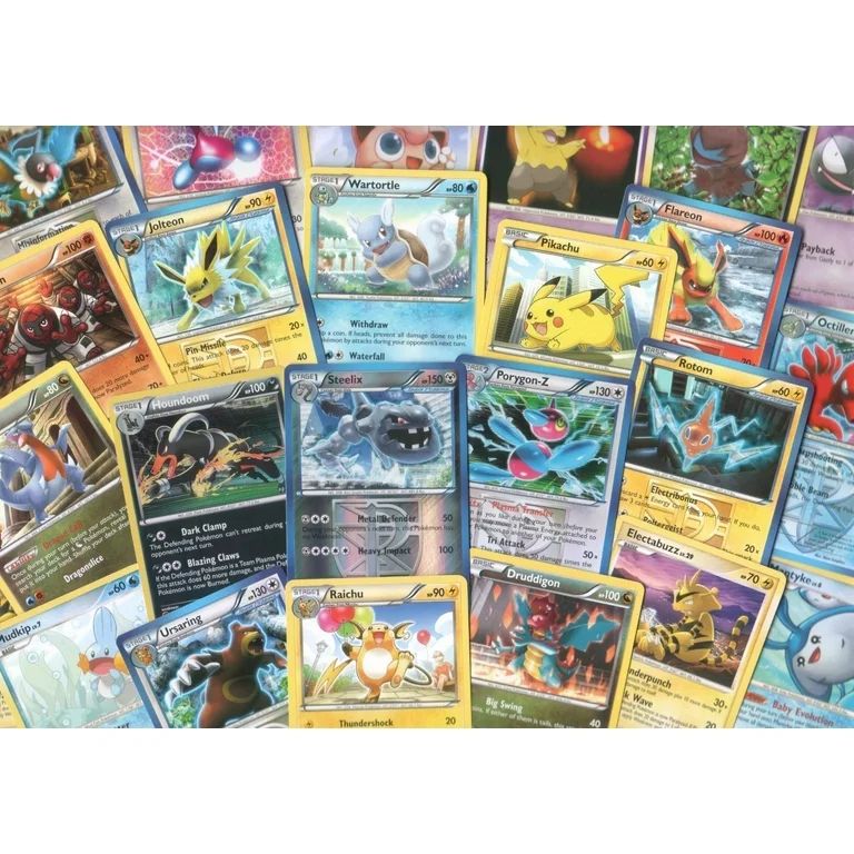 100 Assorted Pokemon Trading Cards with 7 Bonus Free Holo Foils - Walmart.com | Walmart (US)