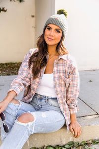 Lovely Days Pink/Blue Plaid Shacket FINAL SALE | Pink Lily