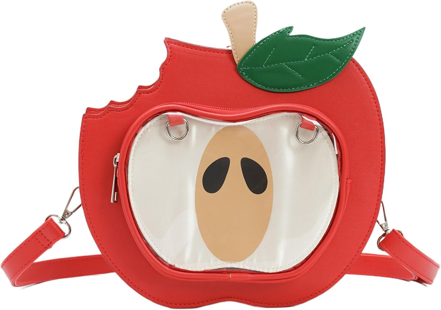 Cute A Bitten Apple Ita Bag Backpack Kawaii Pin Display Shoulder Purse Crossbody Bag | Amazon (US)