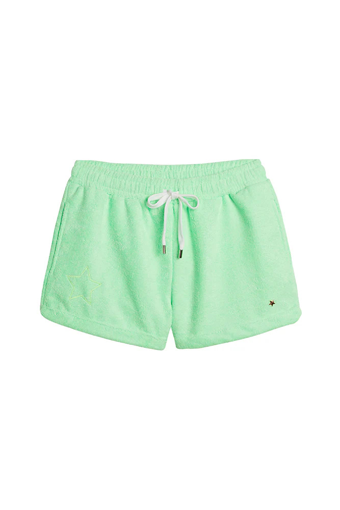 The Kauai French Terry Cabana Shorts with Star - Mint | Jocelyn