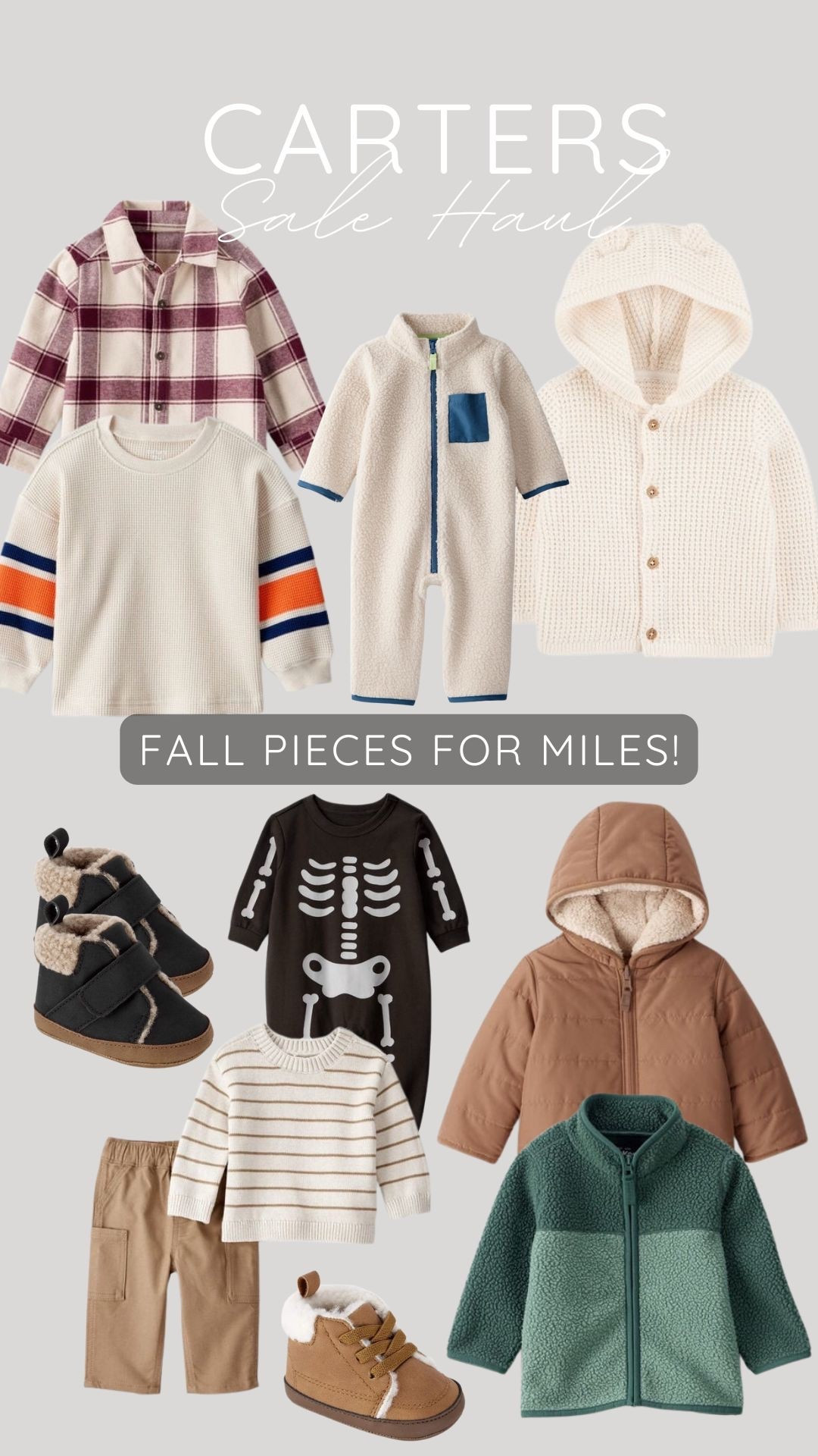 Love carters! Sale haul! Lots of fall pieces for miles 🫶🏼🫶🏼🫶🏼

#LTKHalloween #LTKBaby #LTKKids
