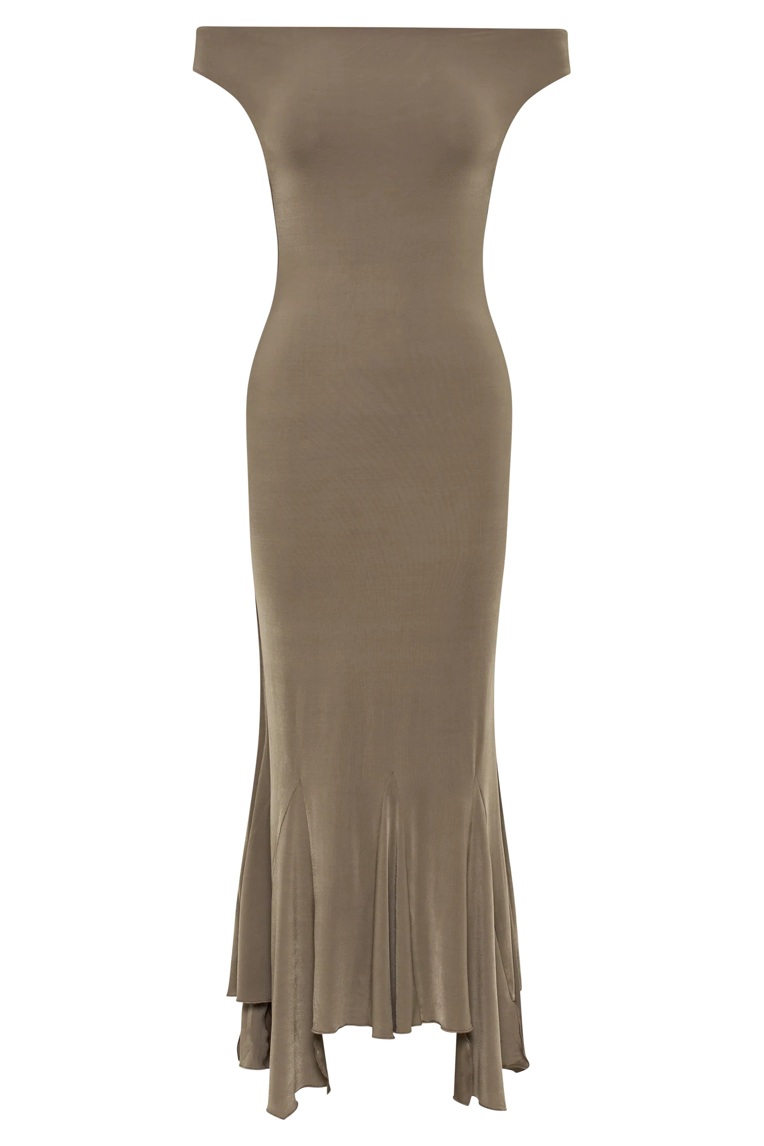 Analina Slinky Handkerchief Midi Dress - Coco | Meshki (APAC)