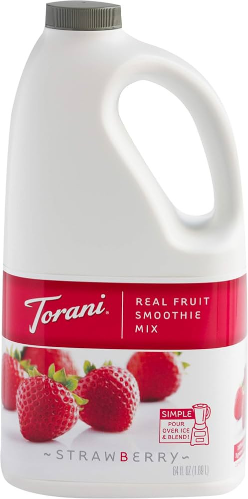 Torani Real Fruit Smoothie Mix, Strawberry, 64 Ounce | Amazon (US)