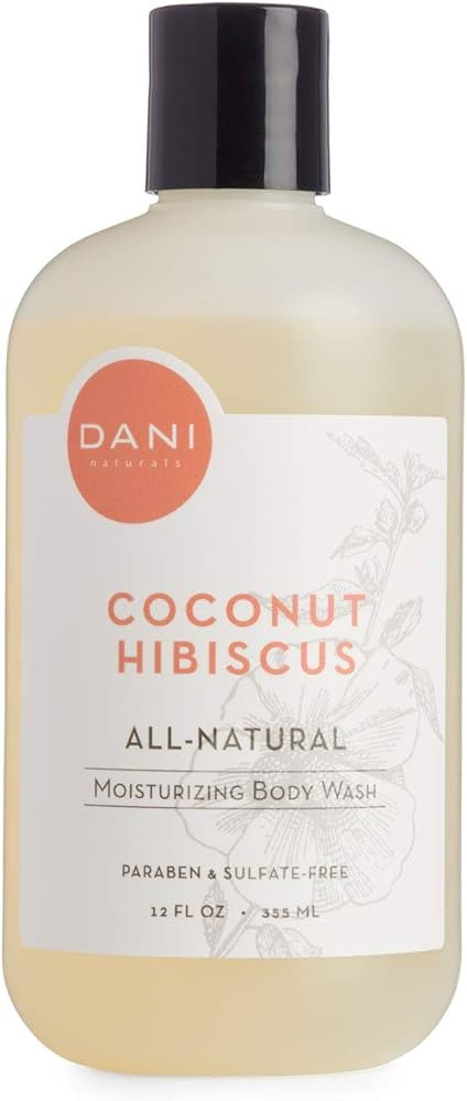 DANI Moisturizing Body Wash Naturals - Tropical Coconut Hibiscus Scented - Organic Aloe Vera & Na... | Amazon (US)