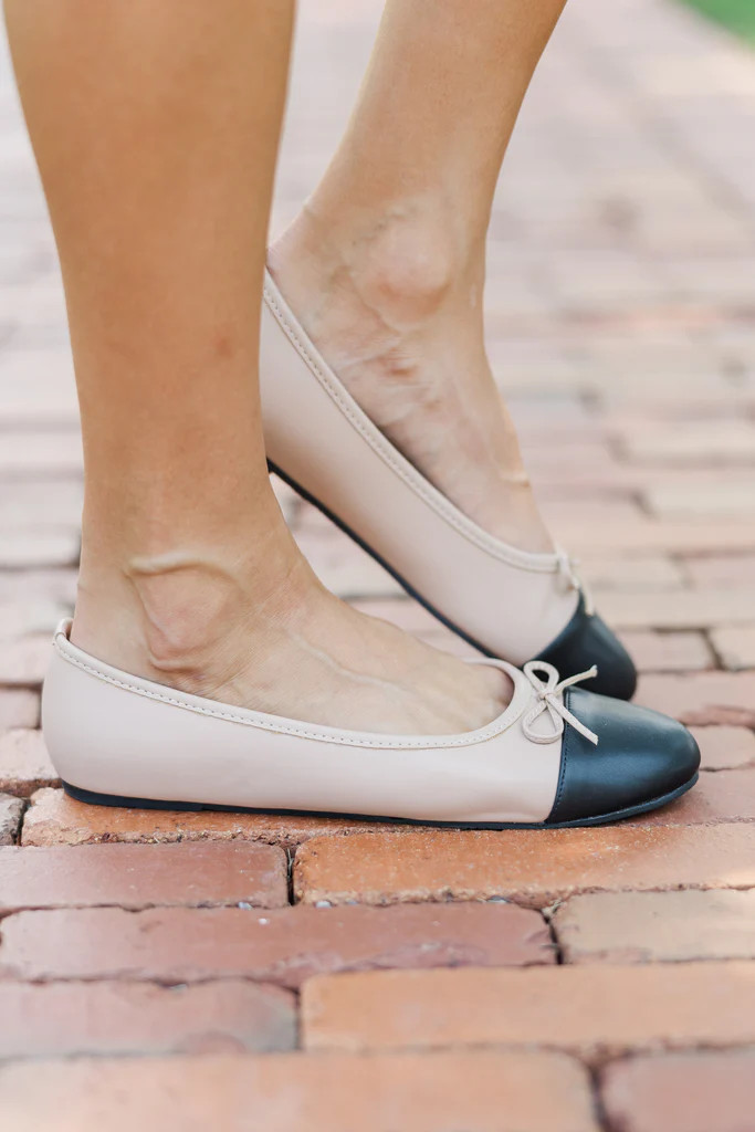 Get To Work Taupe Colorblock Ballet Flats | The Mint Julep Boutique