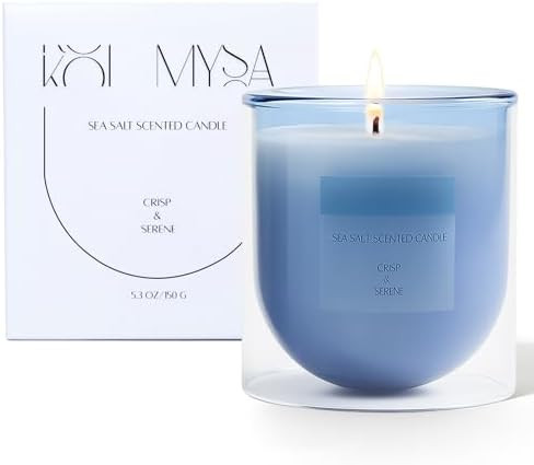 Aromatherapy Candle Gifts for Women Men Friends, Ocean Scented Summer Single Wick Soy Wax Jar Can... | Amazon (US)