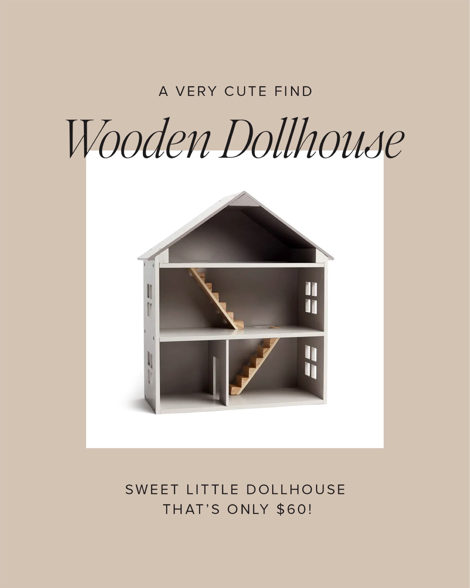 cute wooden dollhouse that’s only $60!

#LTKKids #LTKFindsUnder100 #LTKBaby