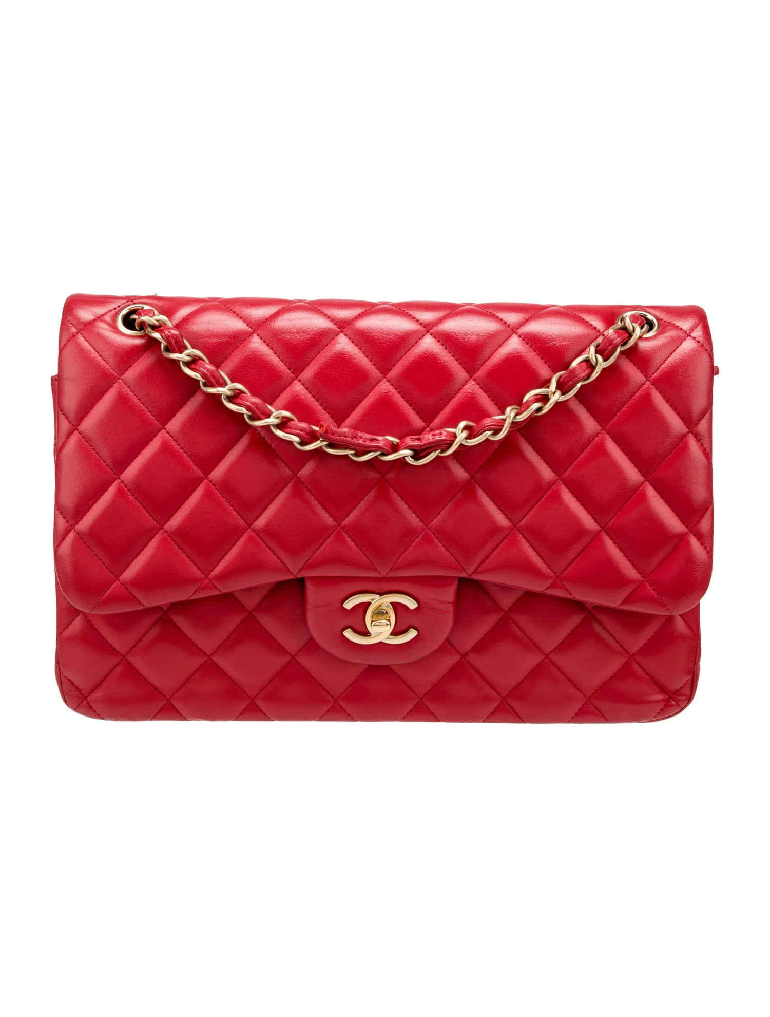 Chanel Jumbo Classic Double Flap - Red Shoulder Bags, Handbags - CHA1269066 | The RealReal | The RealReal
