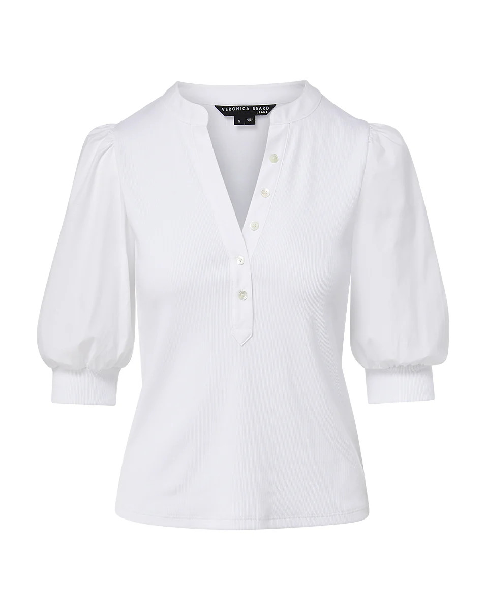 Coralee Puff-Sleeve Tee | Veronica Beard