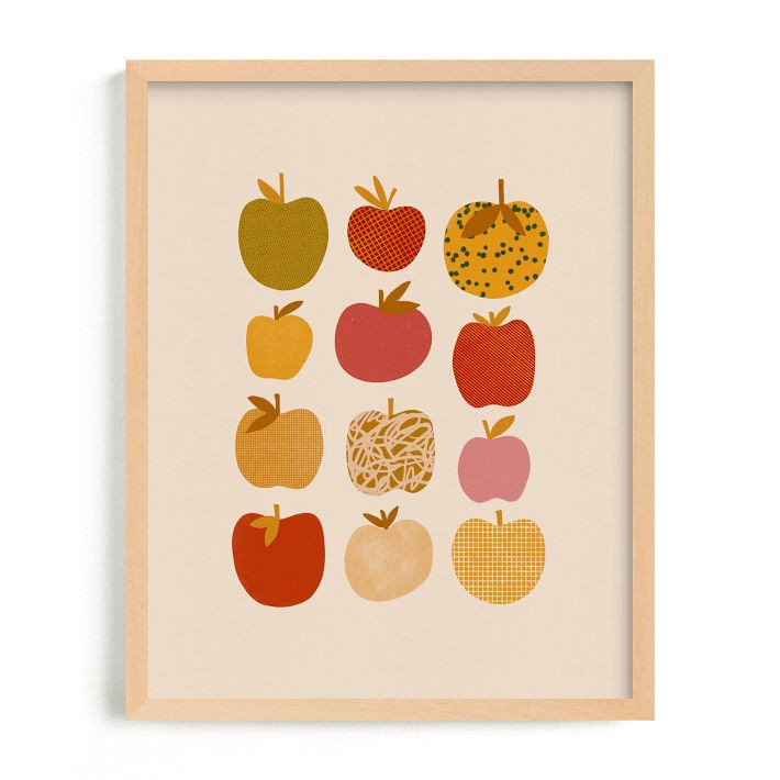 Apples Natural Wood Framed Wall Art by Minted for West Elm | West Elm (US)