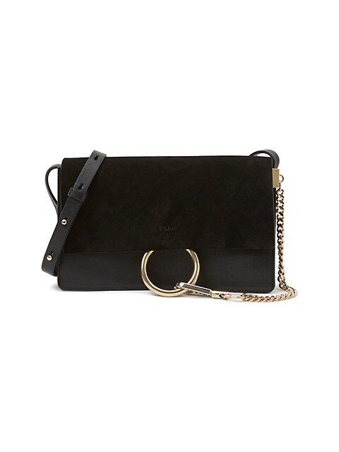 Small Faye Leather & Suede Shoulder Bag | Saks Fifth Avenue