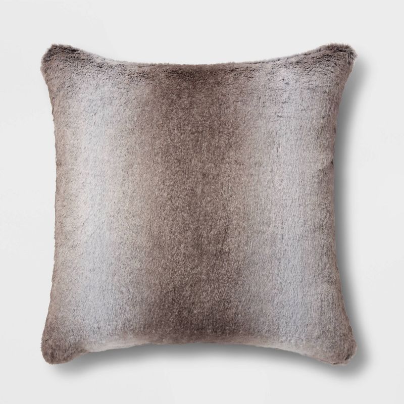 Neutral Faux Fur Throw Pillow - Threshold™ | Target