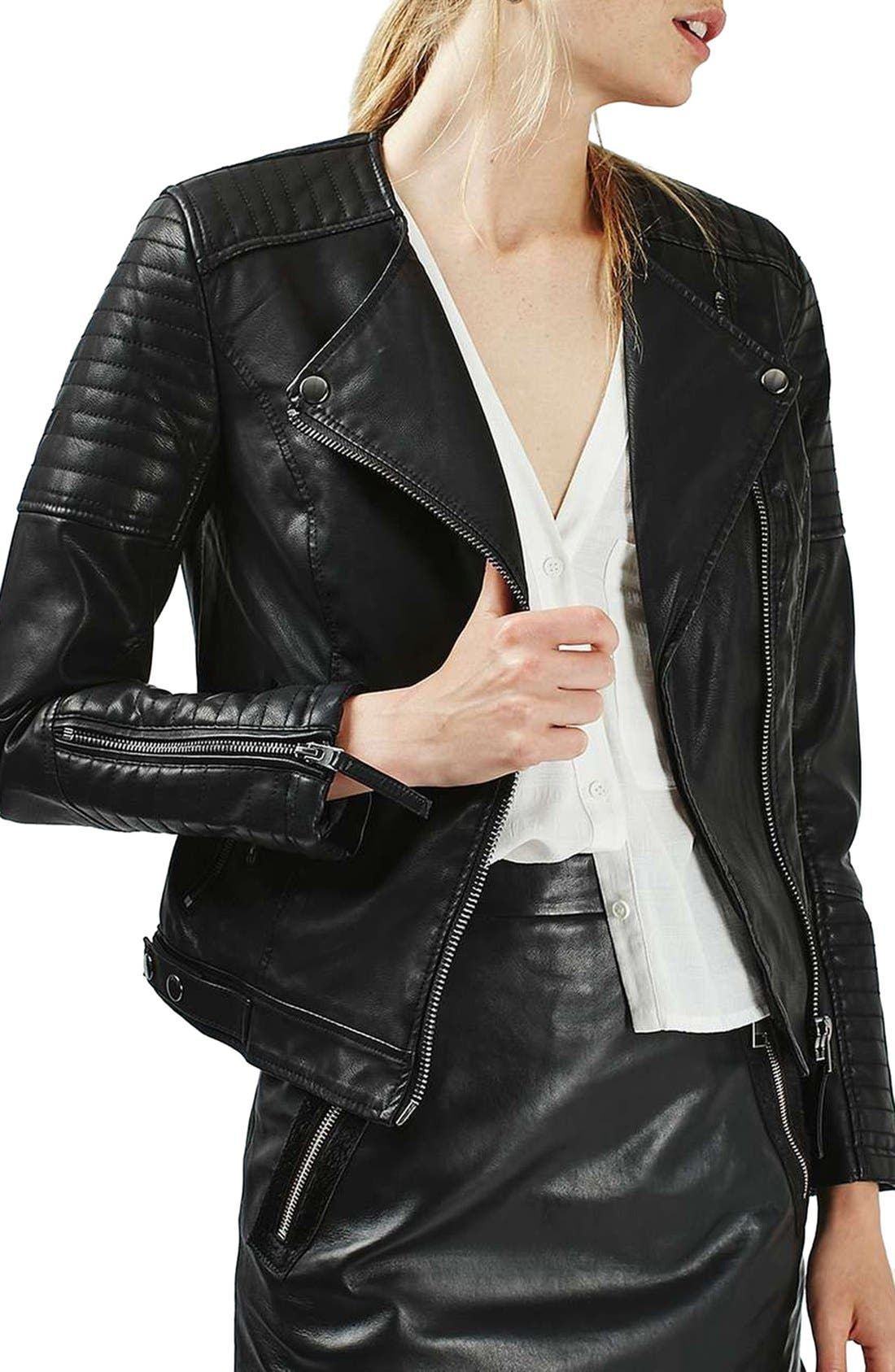 Nelly Faux Leather Biker Jacket | Nordstrom