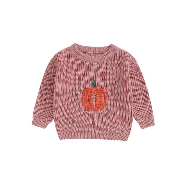 Toddler Baby Knit Sweater Girl Boy Halloween Pumpkin Face Pullover Knitwear Crewneck Sweaters Fal... | Walmart (US)