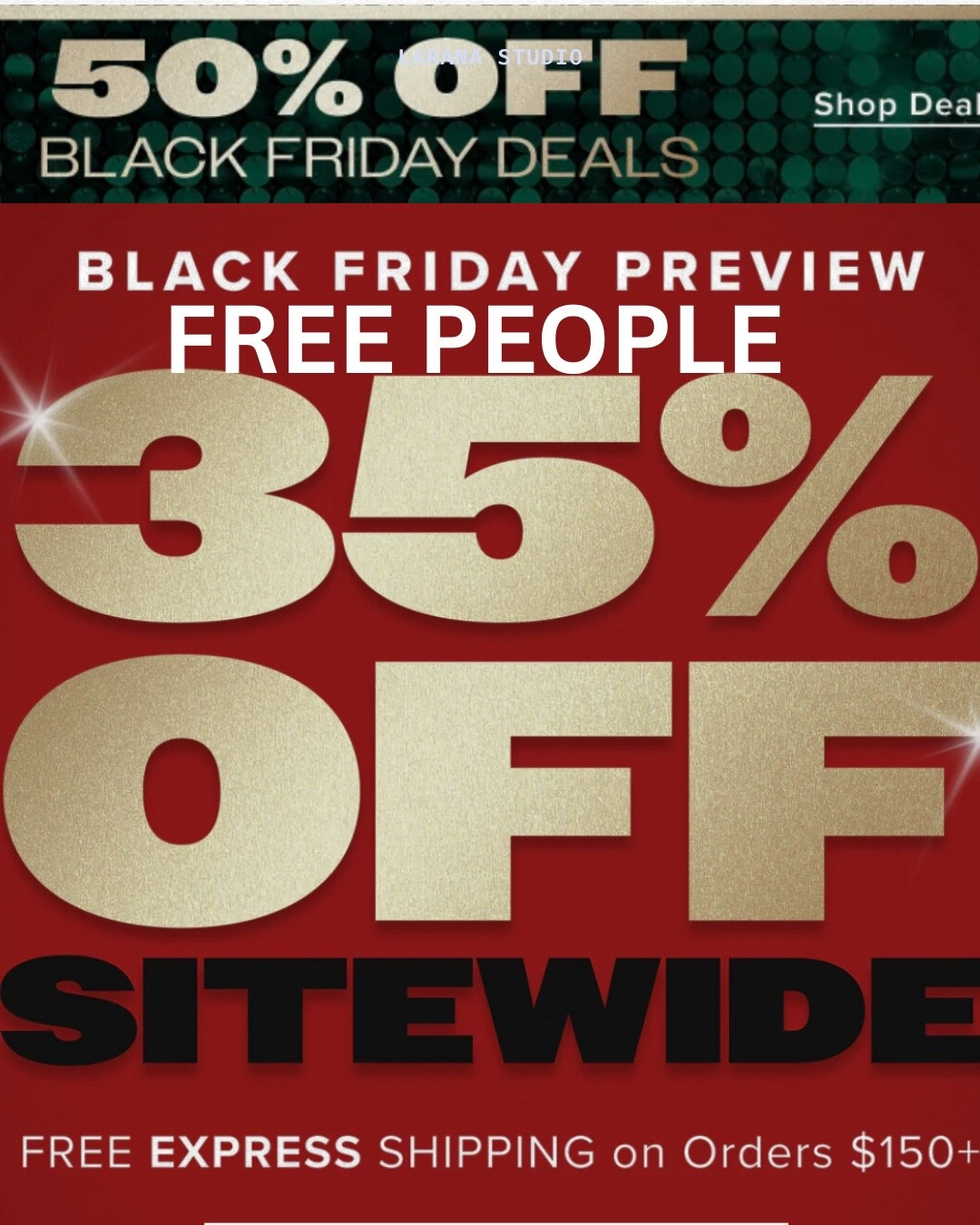 Select items 50% OFF!!!!
The rest of the site is 35% off! I definitely got my items last night

#LTKCyberWeek #LTKSaleAlert #LTKGiftGuide