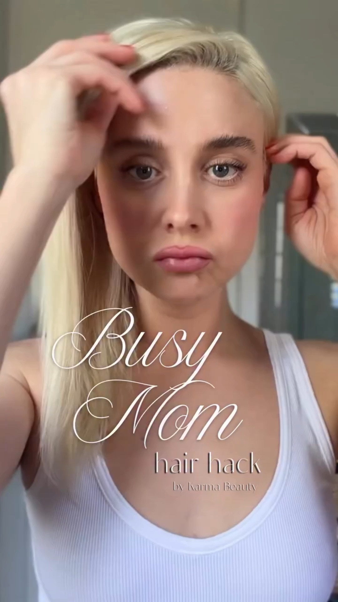 Busy Mom mornings don’t leave much time, but good hair still happens @karma_hair_beauty✨ my go-to hair hack for smooth, expensive-looking, salon worthy locks 👱🏻‍♀️

#momhack #momhair #salonworthy #karmahair