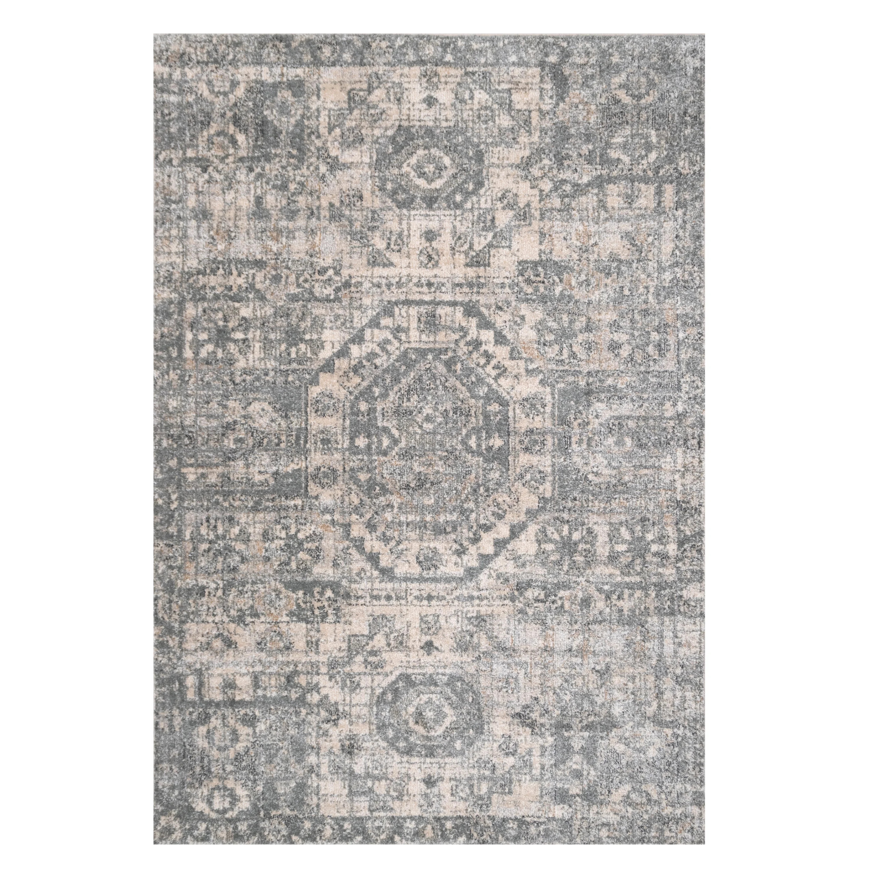 My Texas House Maeve 7'10 X 9'10 Blue Grey Geometric Area Rug | Walmart (US)