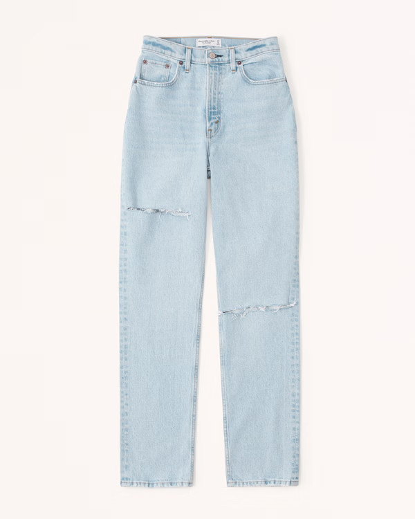 Curve Love Ultra High Rise 90s Straight Jean | Abercrombie & Fitch (US)