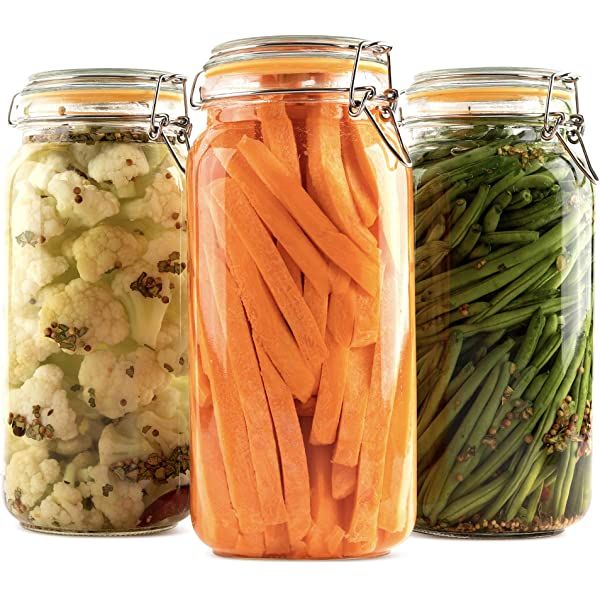Galashield Glass Jars with Lids Food Storage Jars with Airtight Lids Leak Proof Glass Canisters Kitc | Amazon (US)