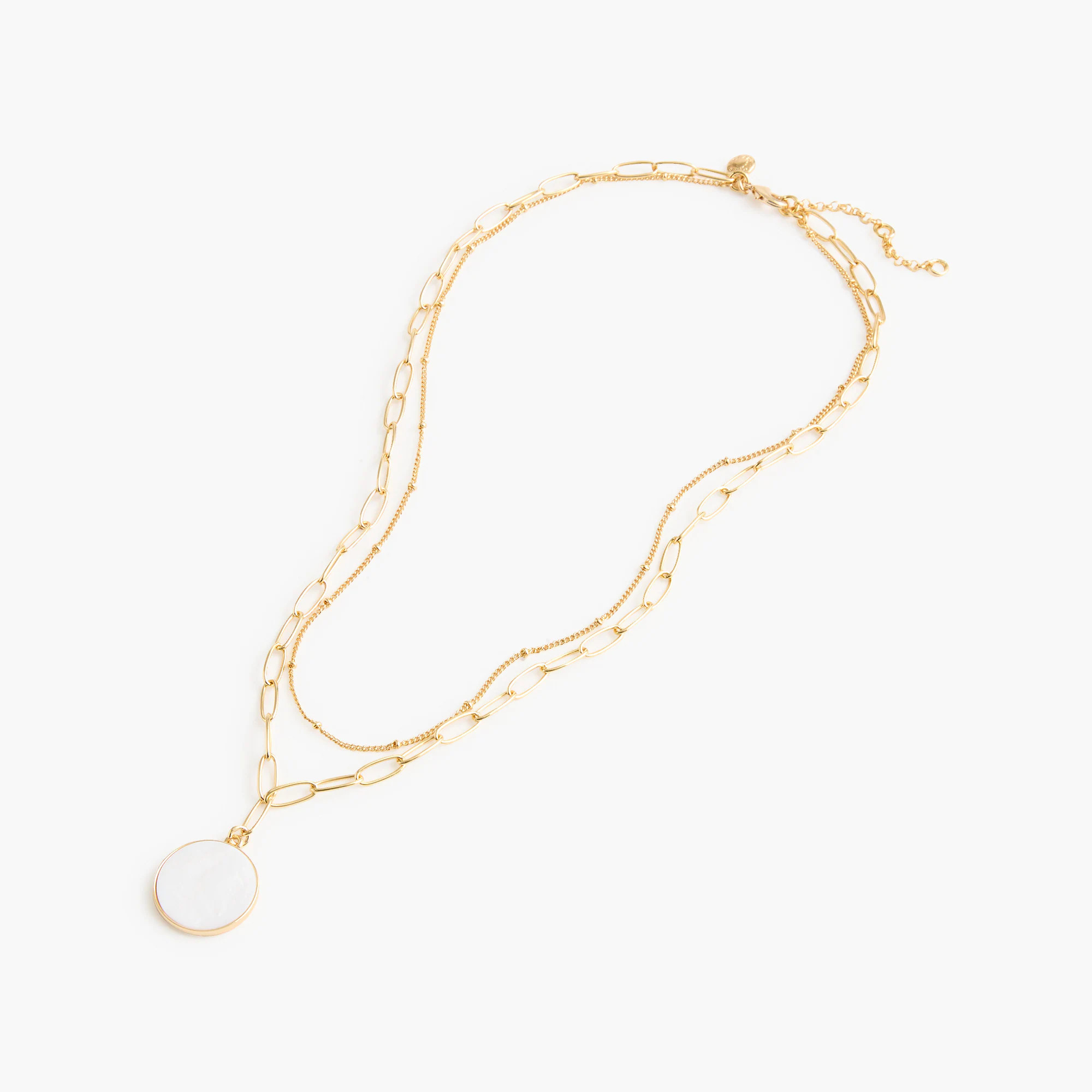 Circle pendant layering necklace | J.Crew Factory