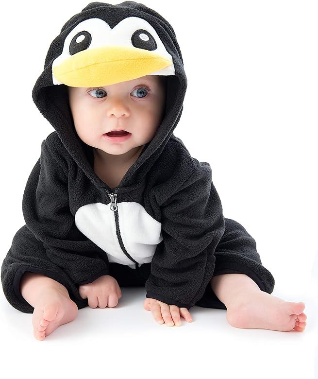 Amazon.com: Fleece Baby Bunting Bodysuit – Infant Pajamas Kids Hooded Romper Outerwear Toddler ... | Amazon (US)