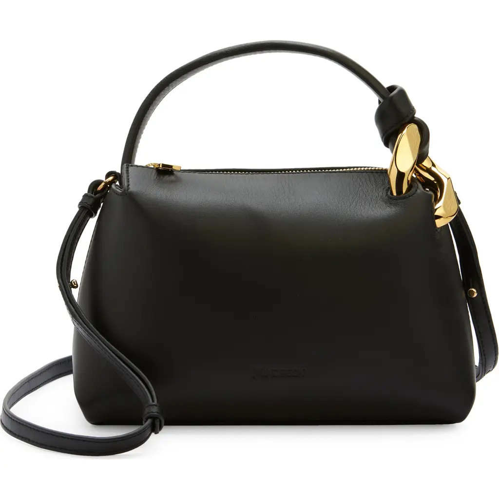 JW Anderson Small JWA Corner Leather Crossbody Bag in Black 999 at Nordstrom | Nordstrom
