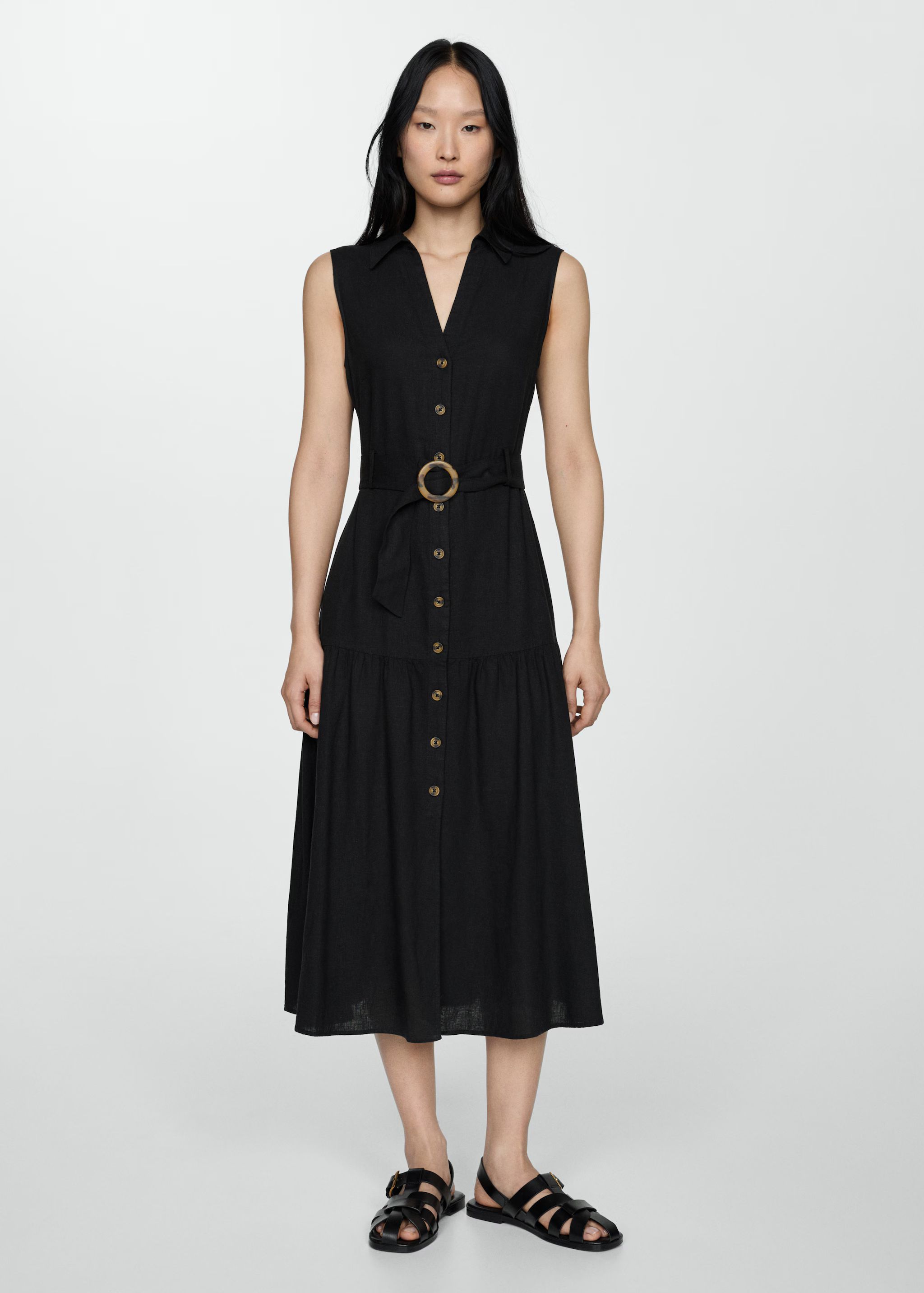 Belt shirt dress | MANGO (US)