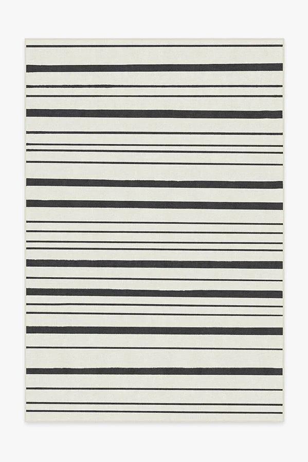 Hudson Stripe Black Tufted Rug | Ruggable | Ruggable