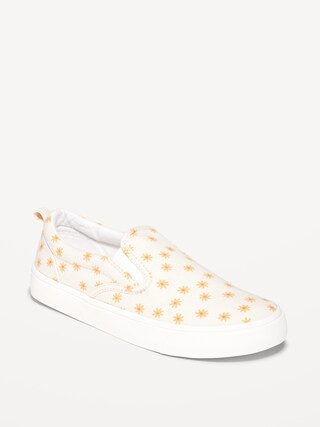 Printed Canvas Slip-On Sneakers for Girls | Old Navy (US)