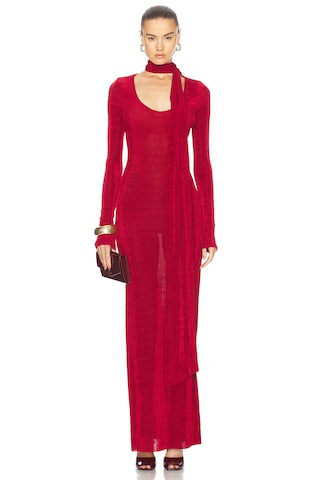 SEROYA Rashelle Maxi Dress in Red | FWRD 