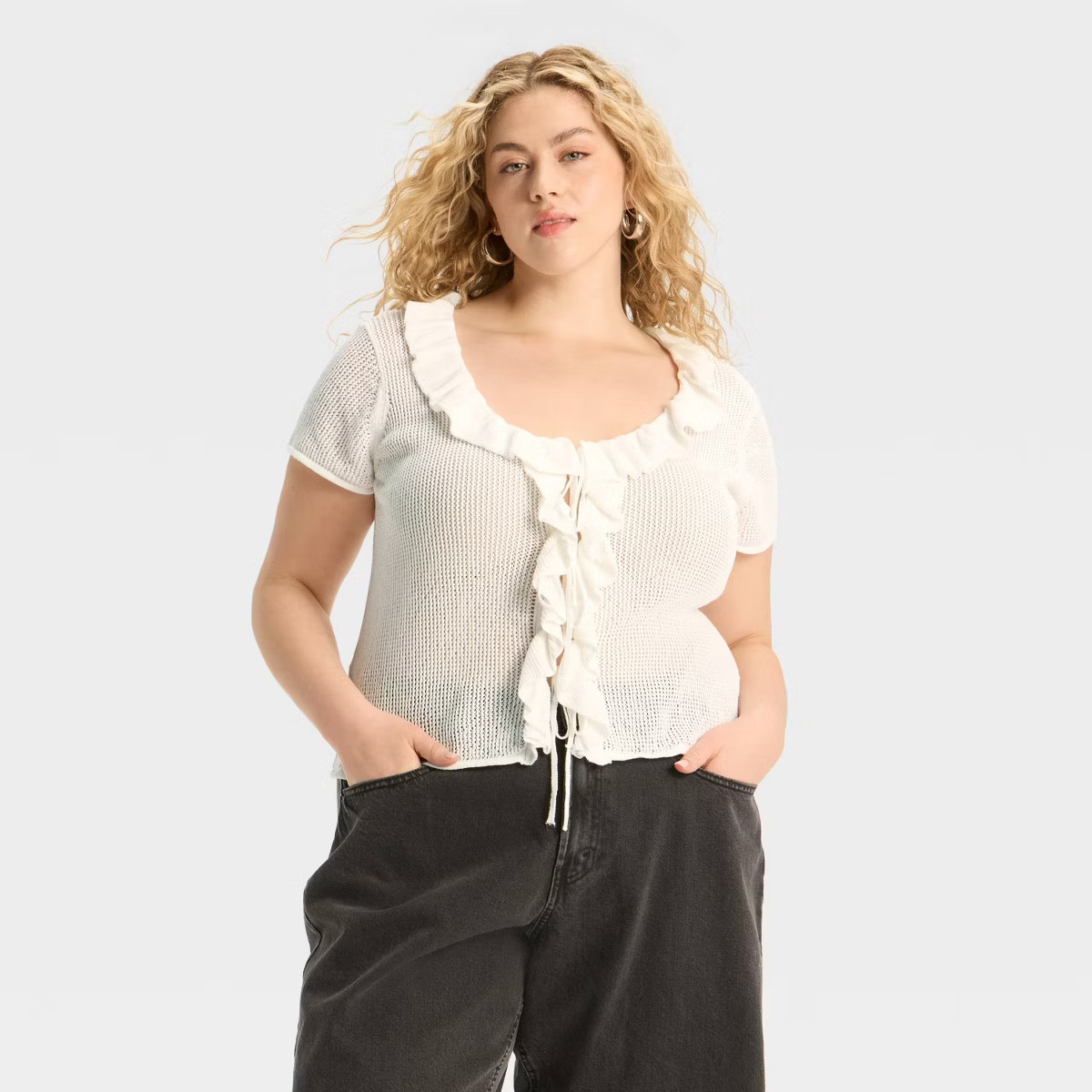 Women's Ruffle Tie Cardigan - Wild Fable™ | Target