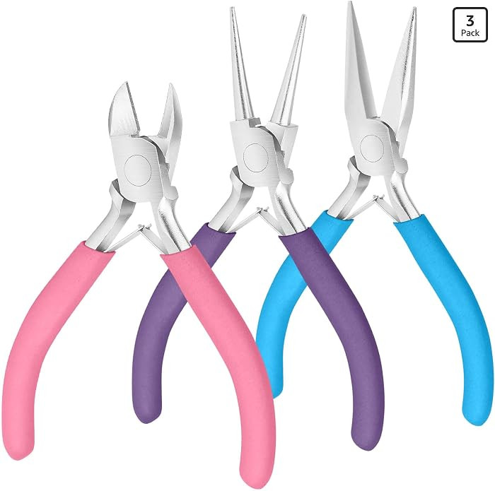 Pliers for Jewelry Making, Shynek Jewelry Pliers Set Includes Needle Nose Pliers, Round Nose Plie... | Amazon (US)