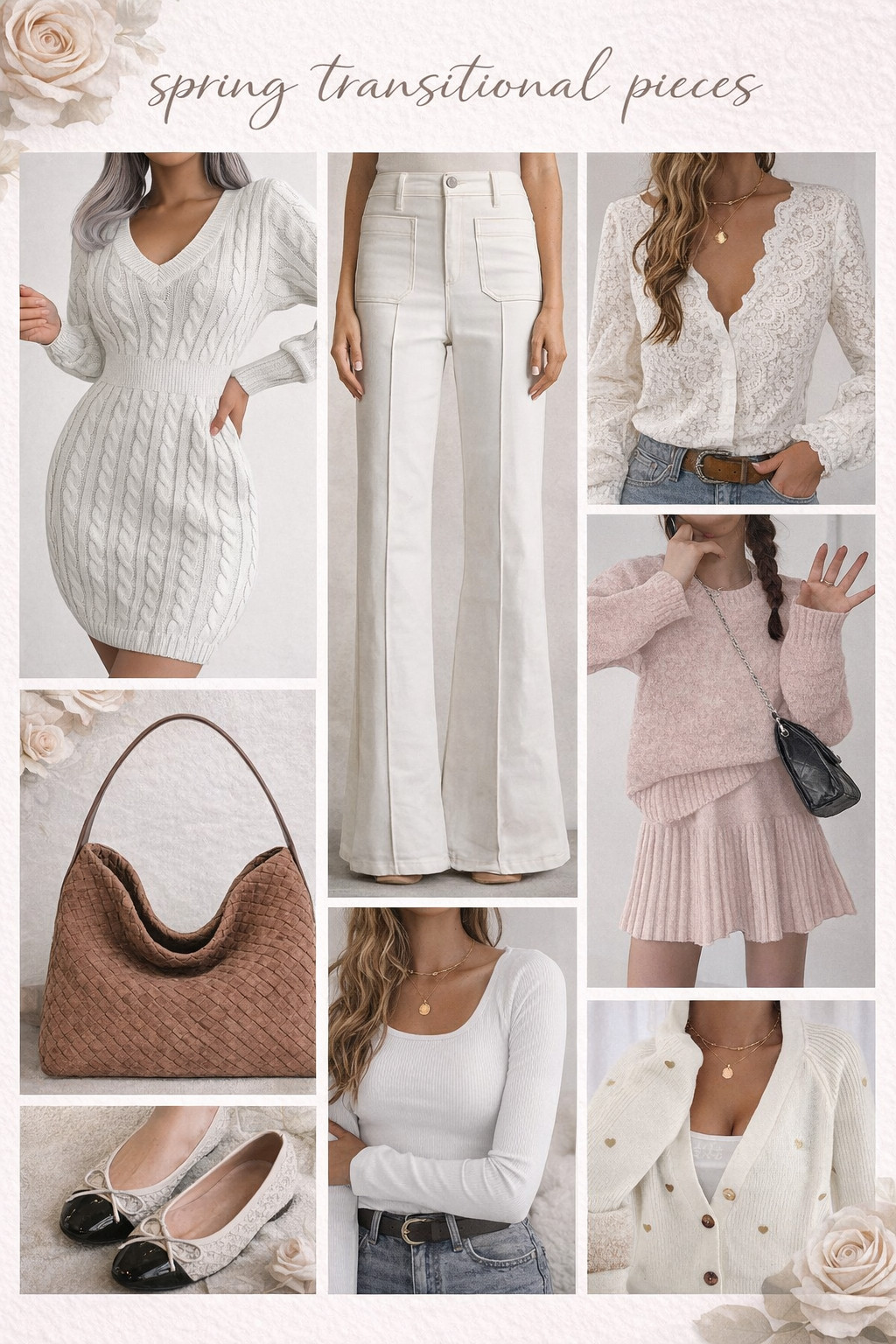 These are the kind of pieces I reach for on repeat this time of year 🤍
Soft knits, easy layers, and neutral tones that go with everything.

Everything here can be mixed, layered, dressed up or down… which is exactly what I want when we’re in between seasons.

Linked all my favourite spring transitional pieces below.

#LTKstyle #LTKspring #springoutfits #neutralstyle #capsulewardrobe #everydaystyle 

 #LTKdayinmylife #LTKgrwm #LTKootd